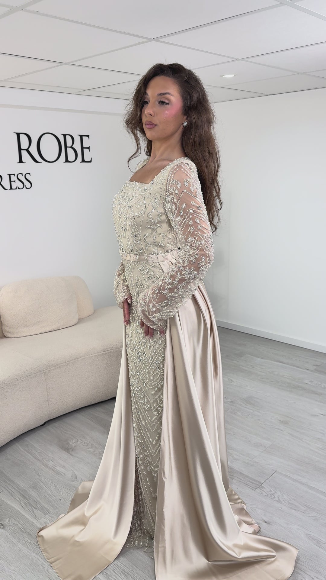 Robe de soirée beige - Rana