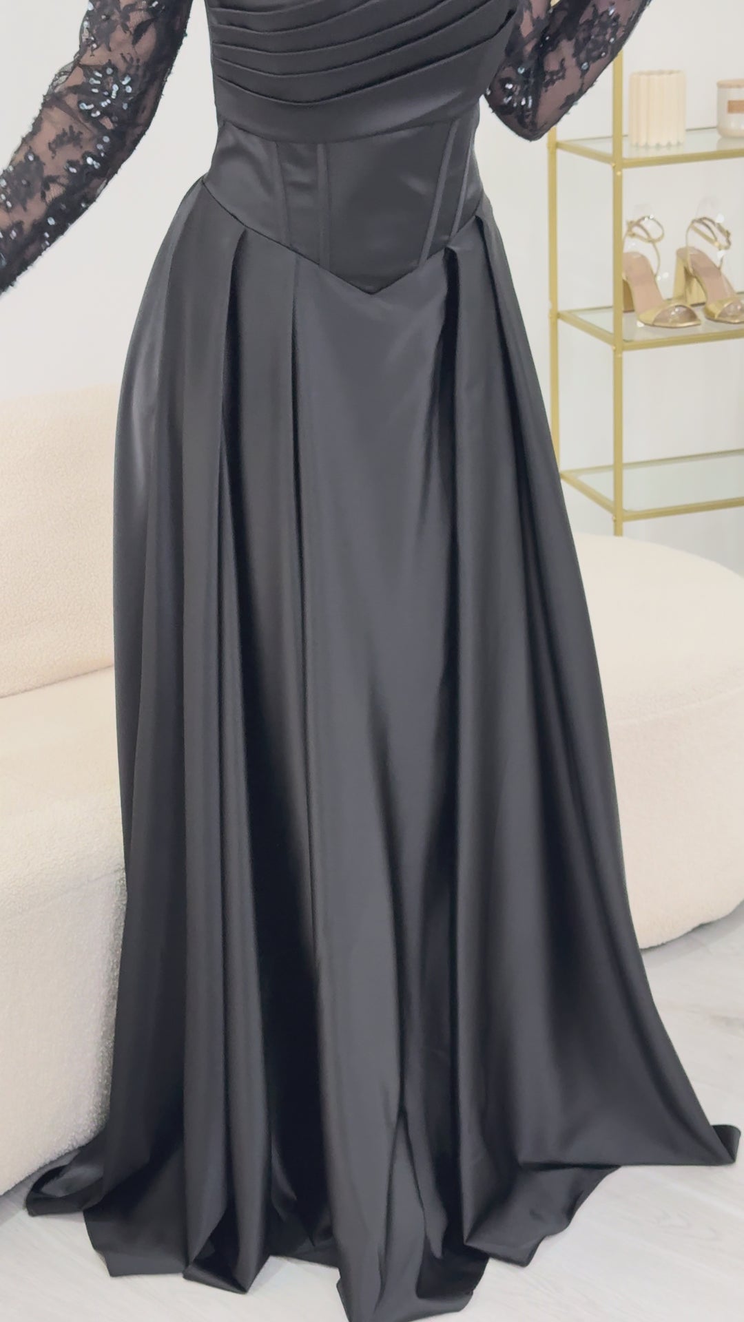 Vestido de noite preto - Efnan