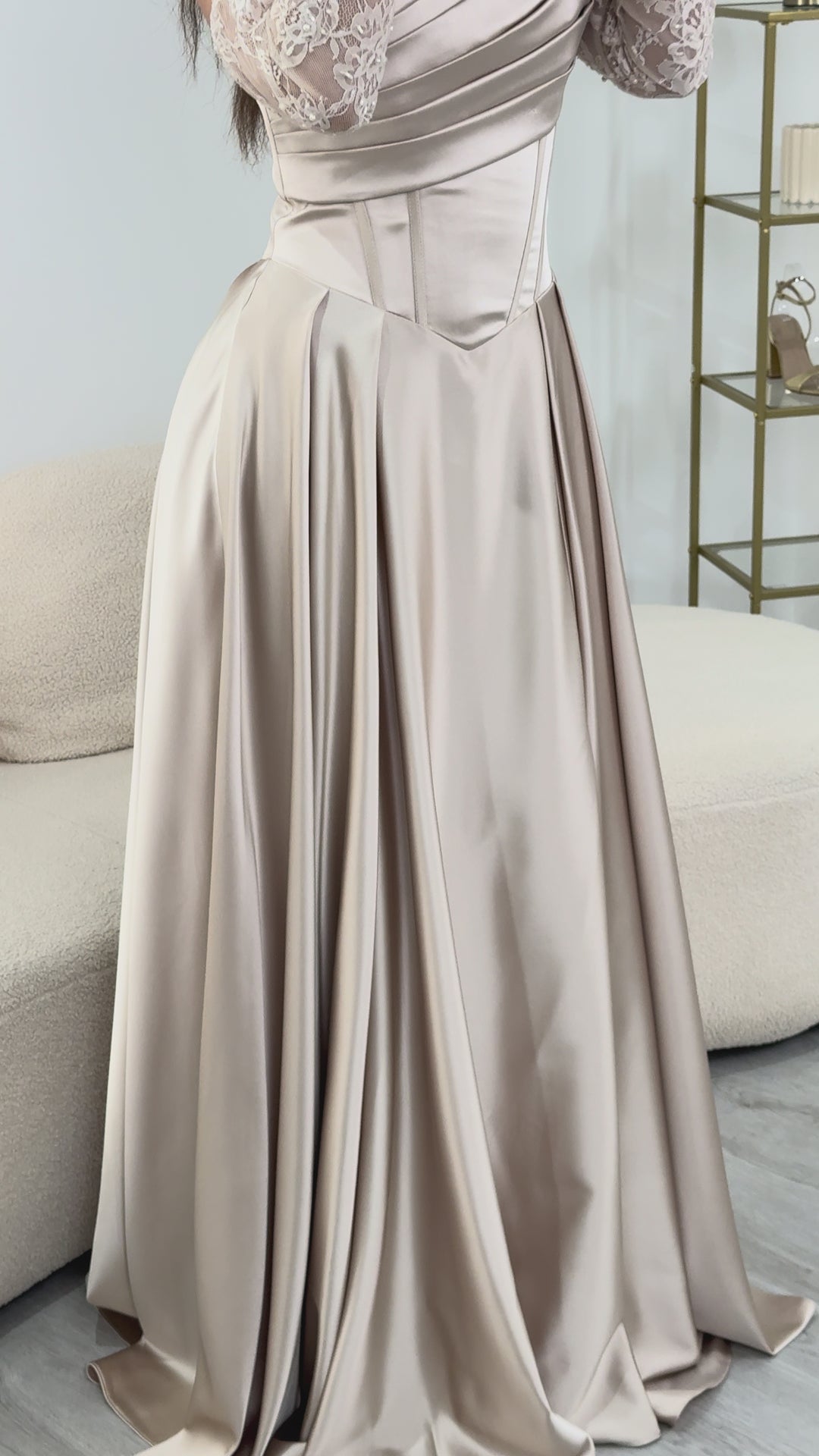 Beiges Abendkleid - Efnan