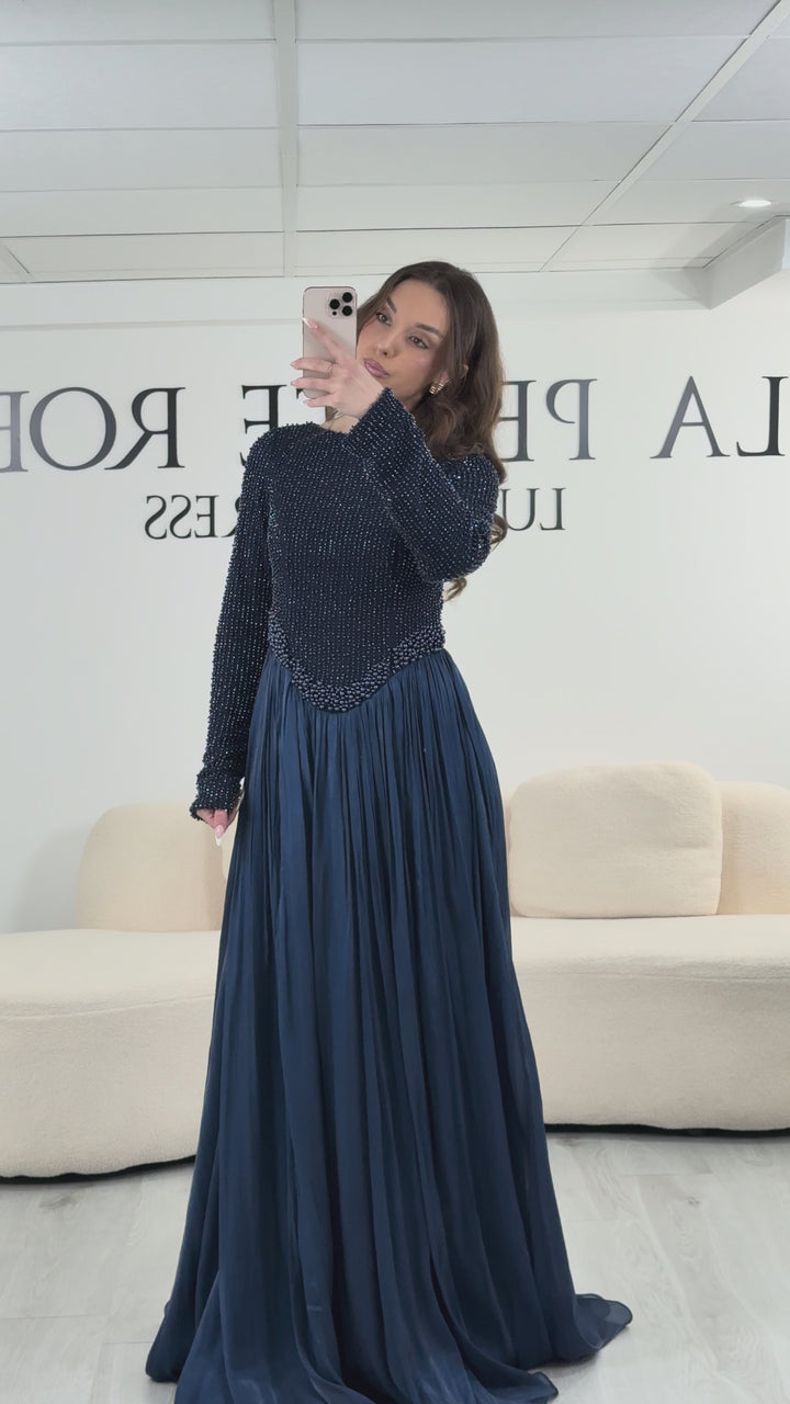 Abito da sera blu navy - Diane