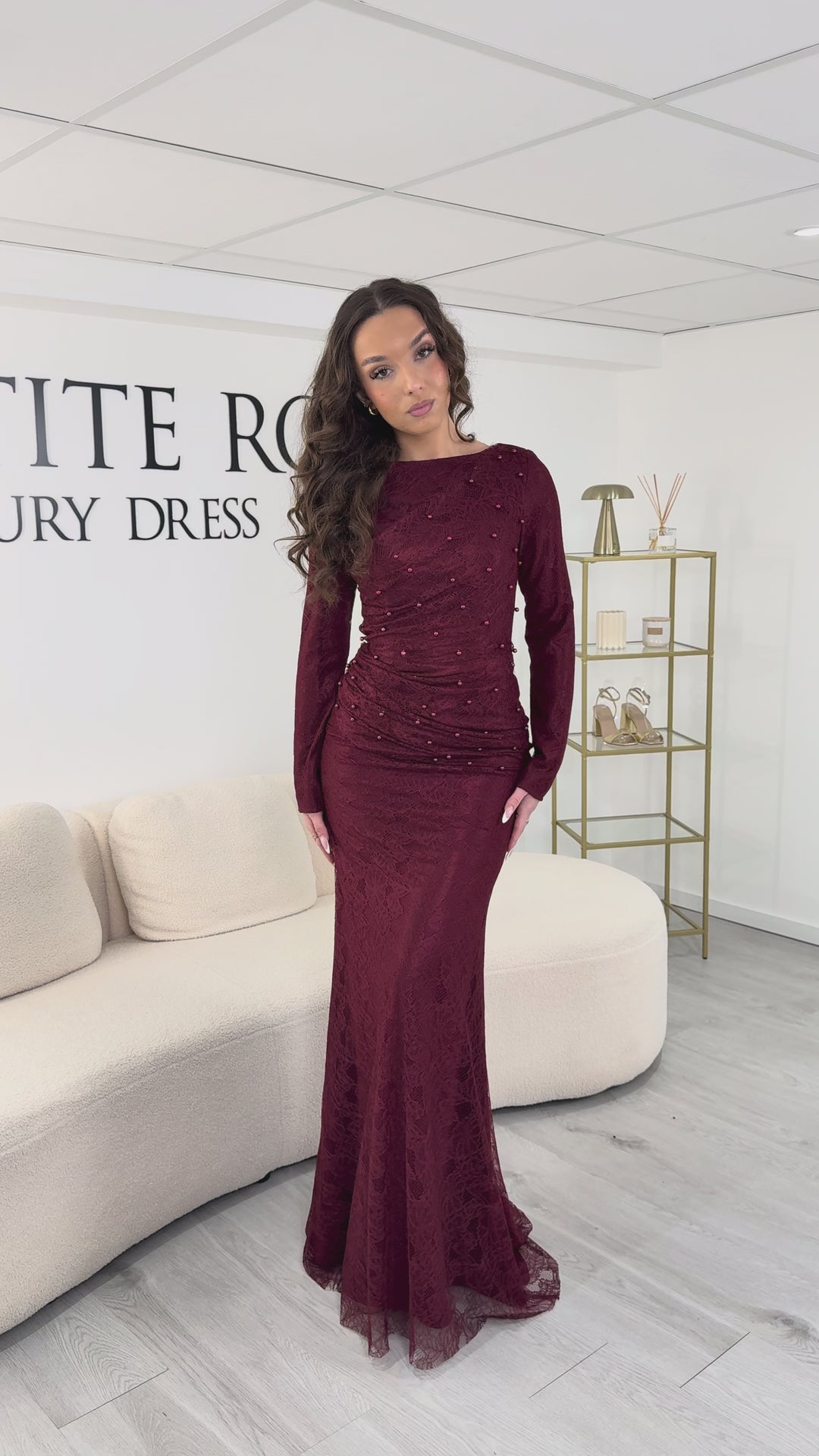 Burgundy evening dress - Pelin
