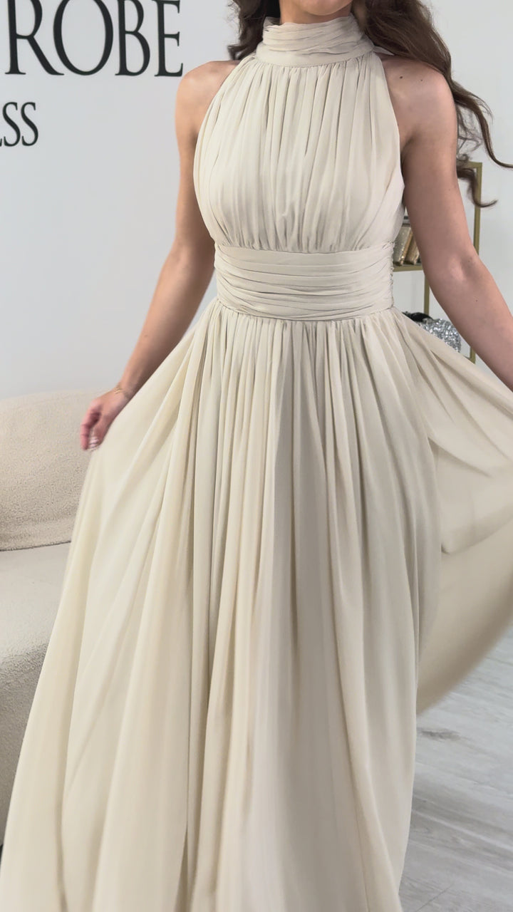 Robe de soirée beige - Alara