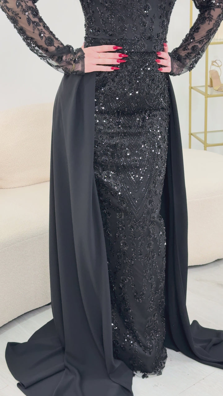 Robe de soirée noire - Sara