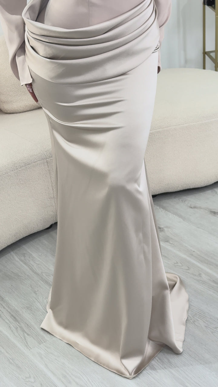 Robe de soirée beige - Kamila