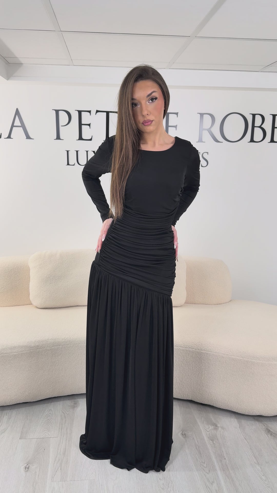 Robe de soirée noire - Yara