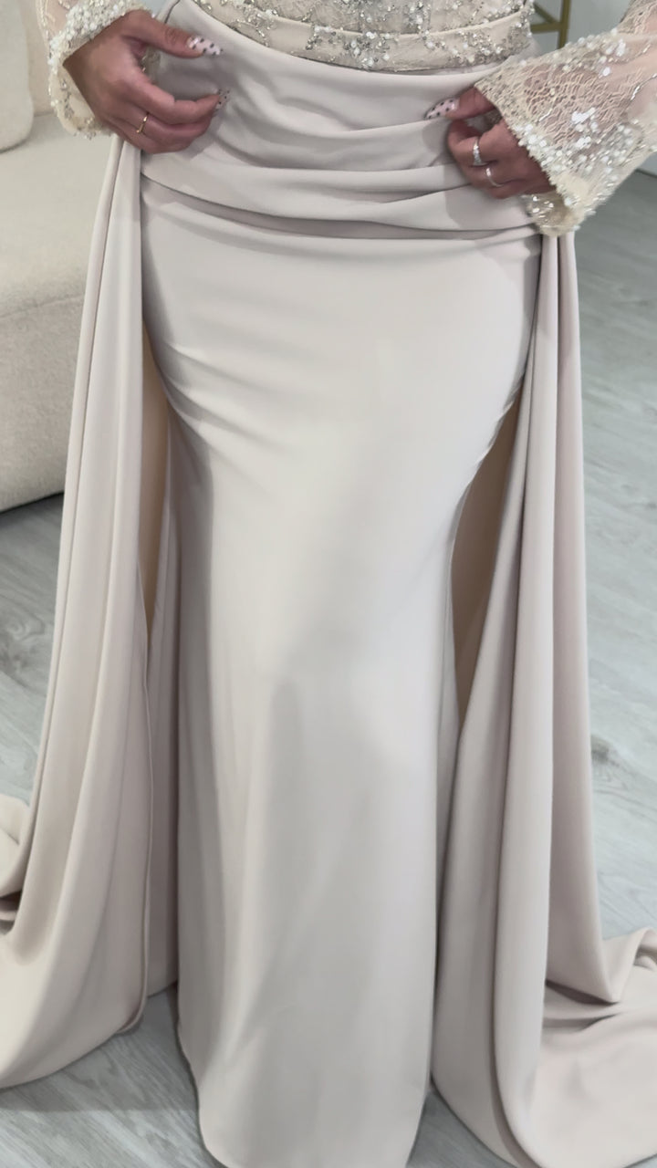 Vestido de noche beige - Sinem