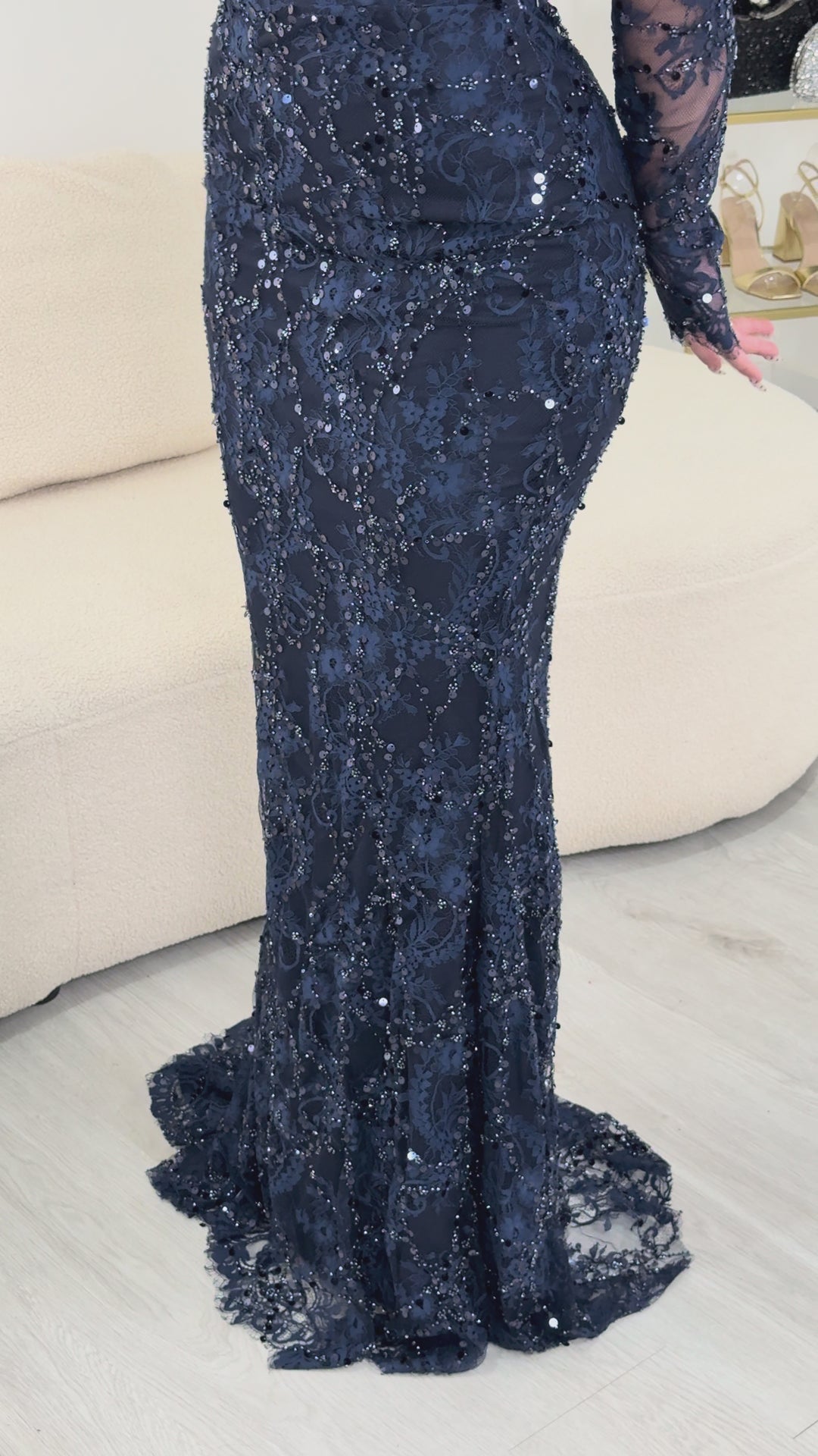 Robe de soirée bleu marine - Nora