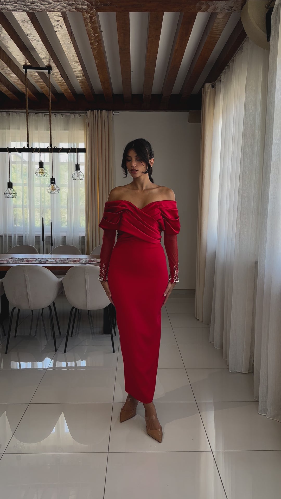 robe de soirée rouge