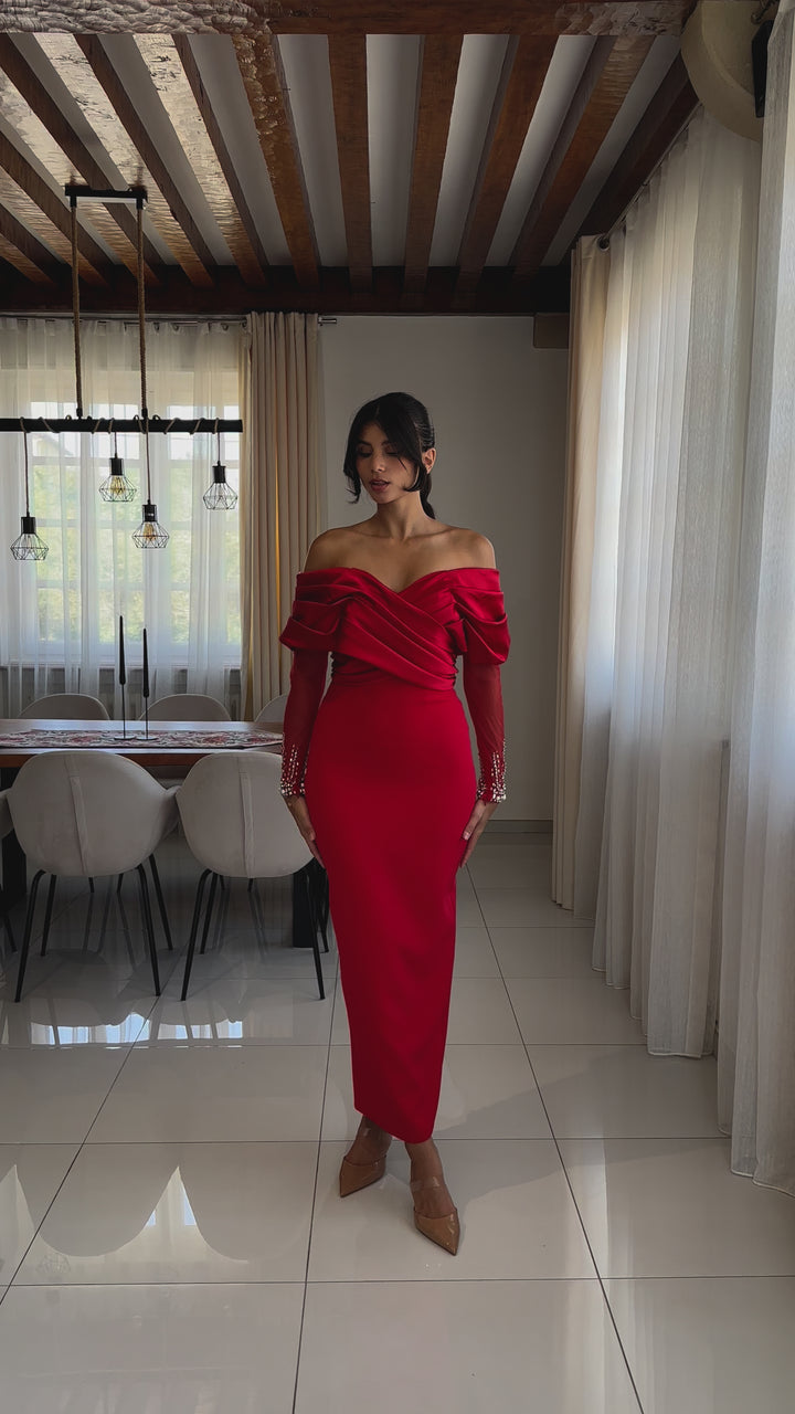 robe de soirée rouge