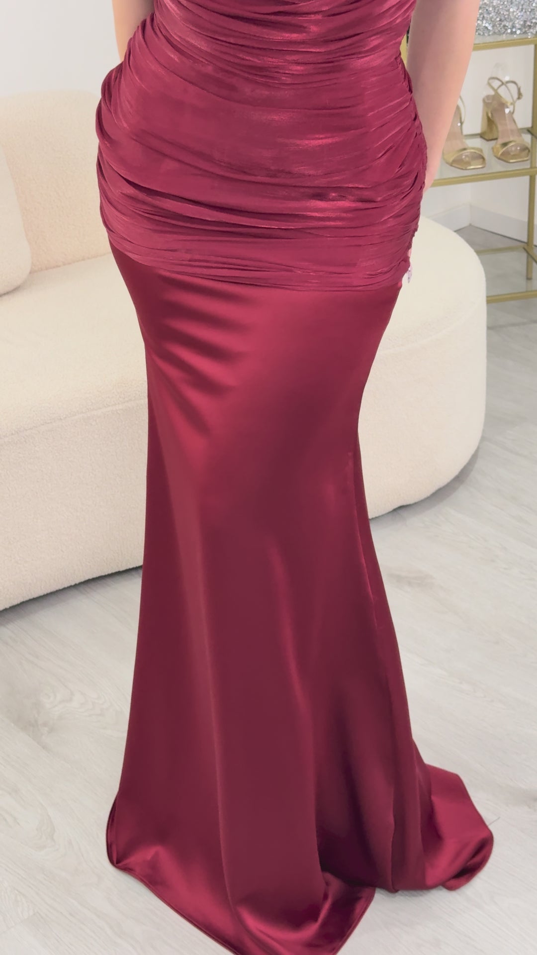 Burgunderrotes Abendkleid - Lavin