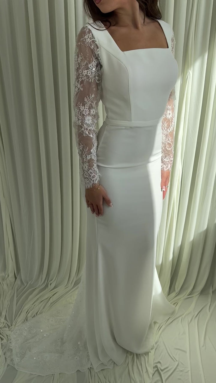 Vidéo de la robe de mariée Celin portée en mouvement