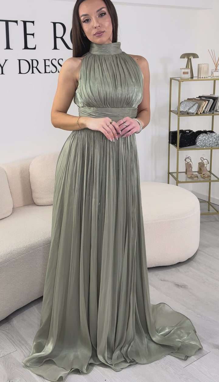 Vestido de noite verde água - Lisena