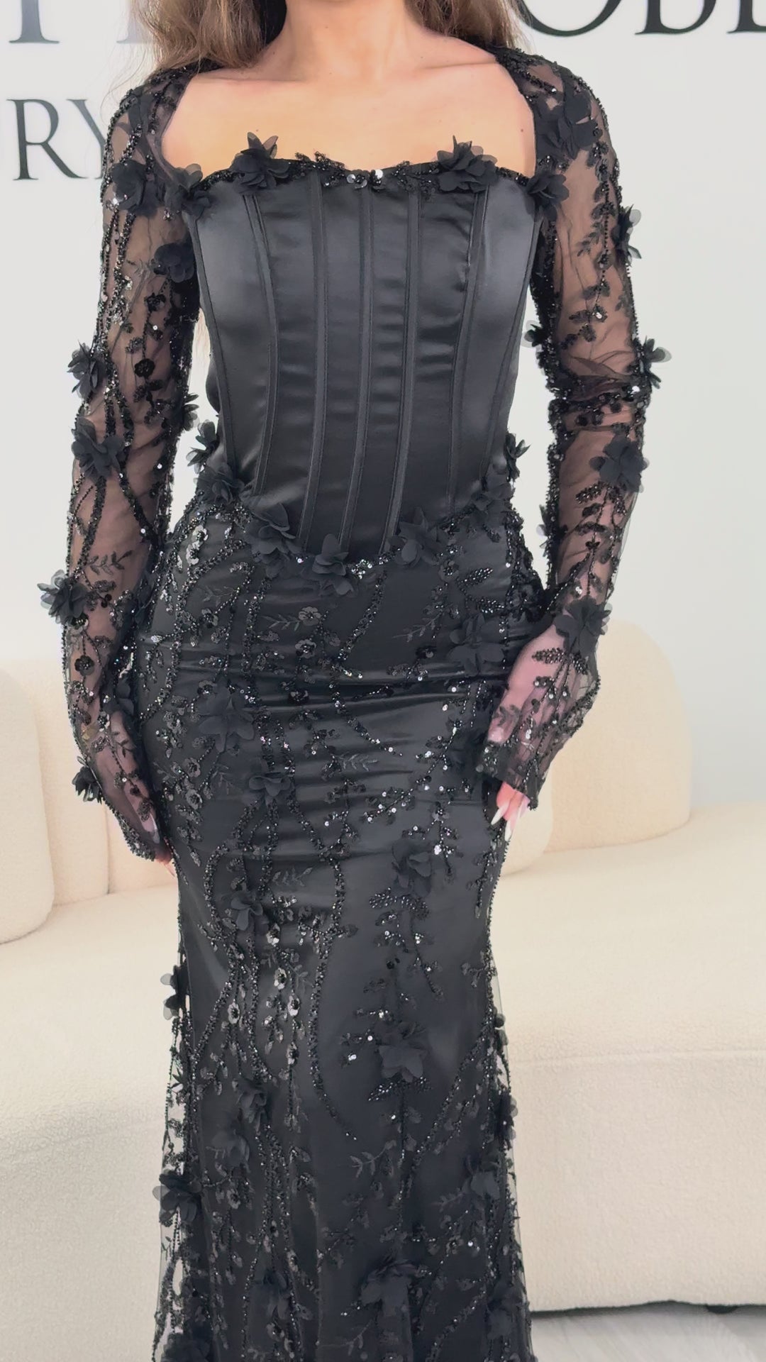 Schwarzes Abendkleid - Iyal