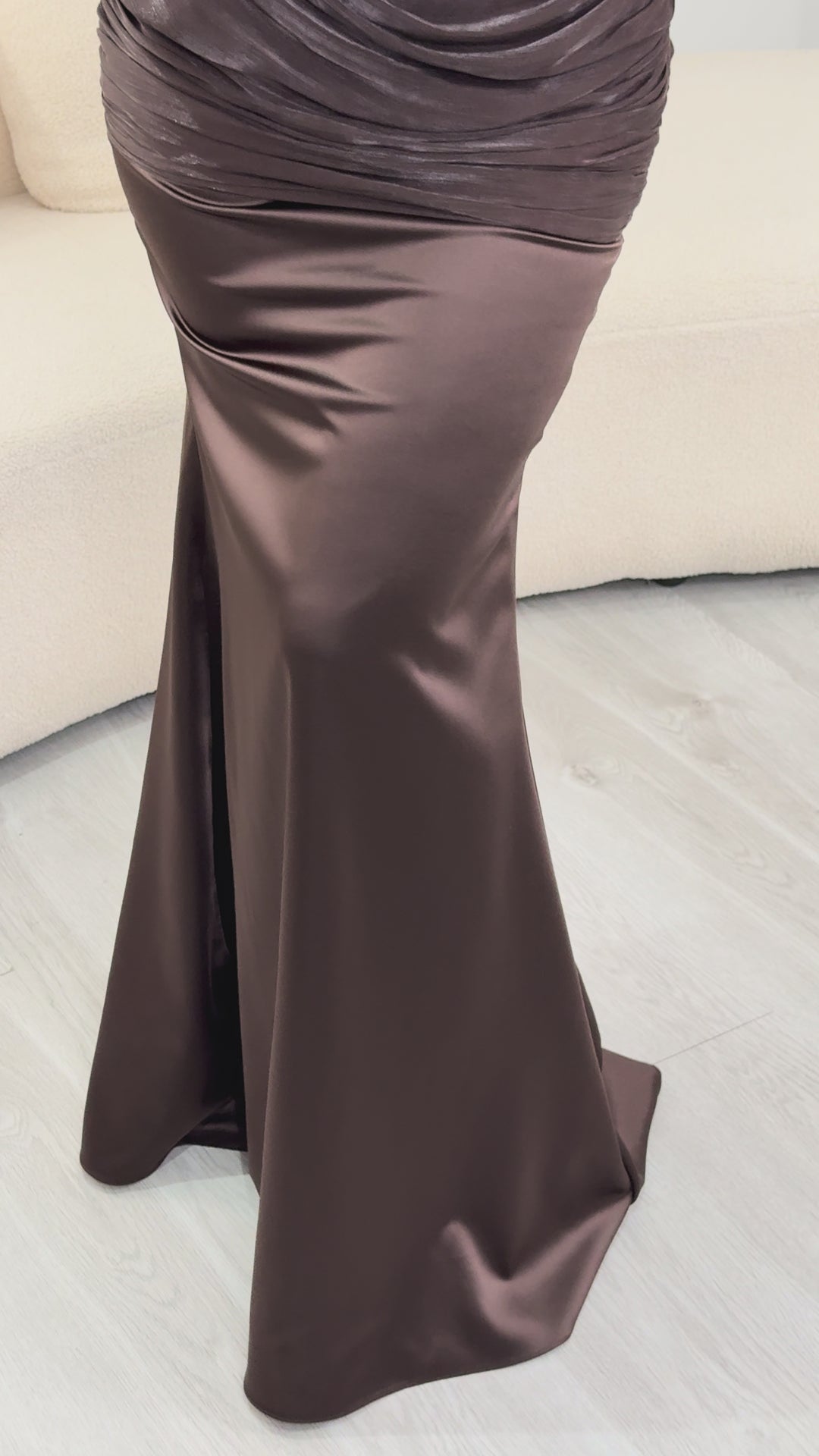 Robe de soirée marron foncé - Lavin