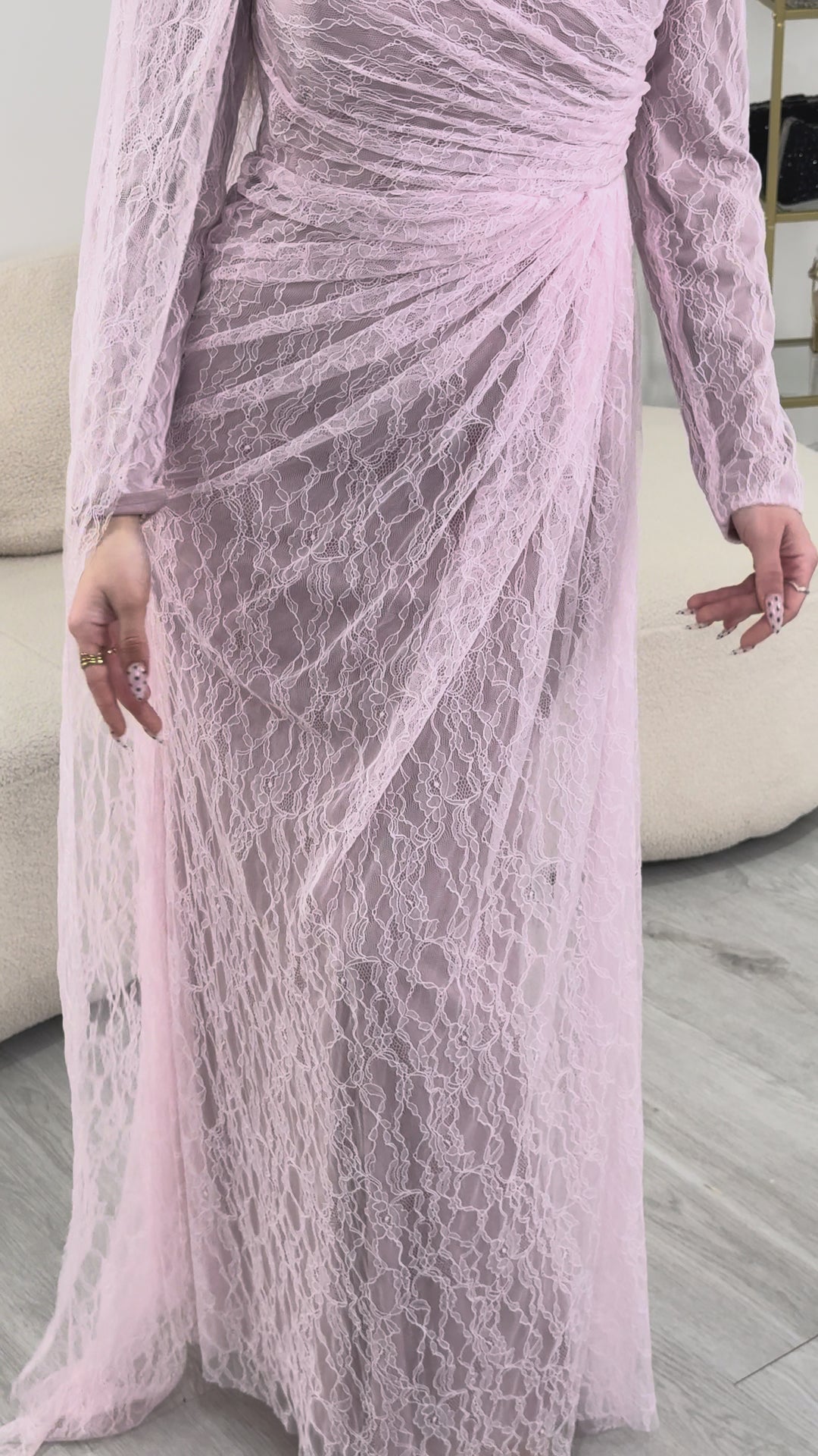 Abito da sera rosa modesto - Enisa