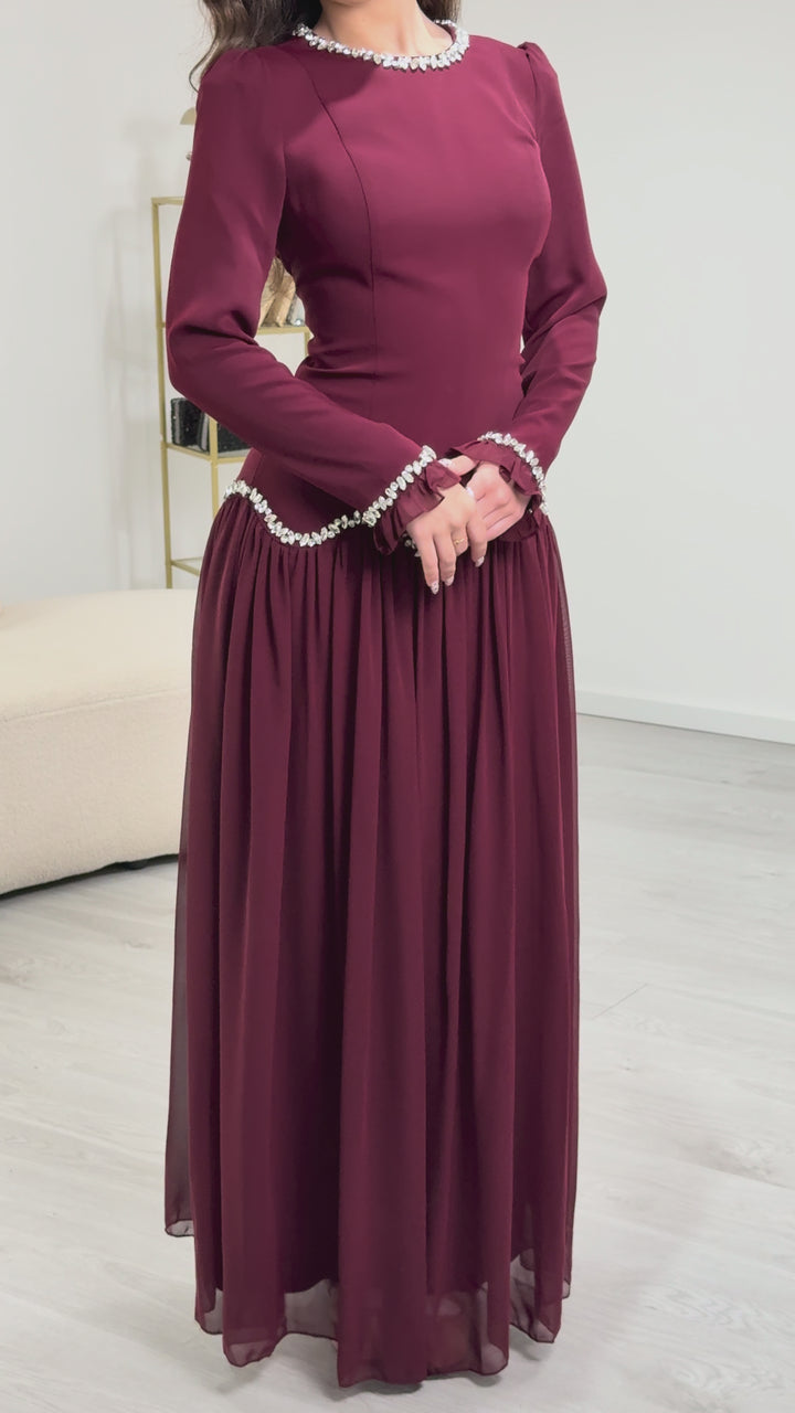 Bescheidenes braunes Kleid - Masal Marron