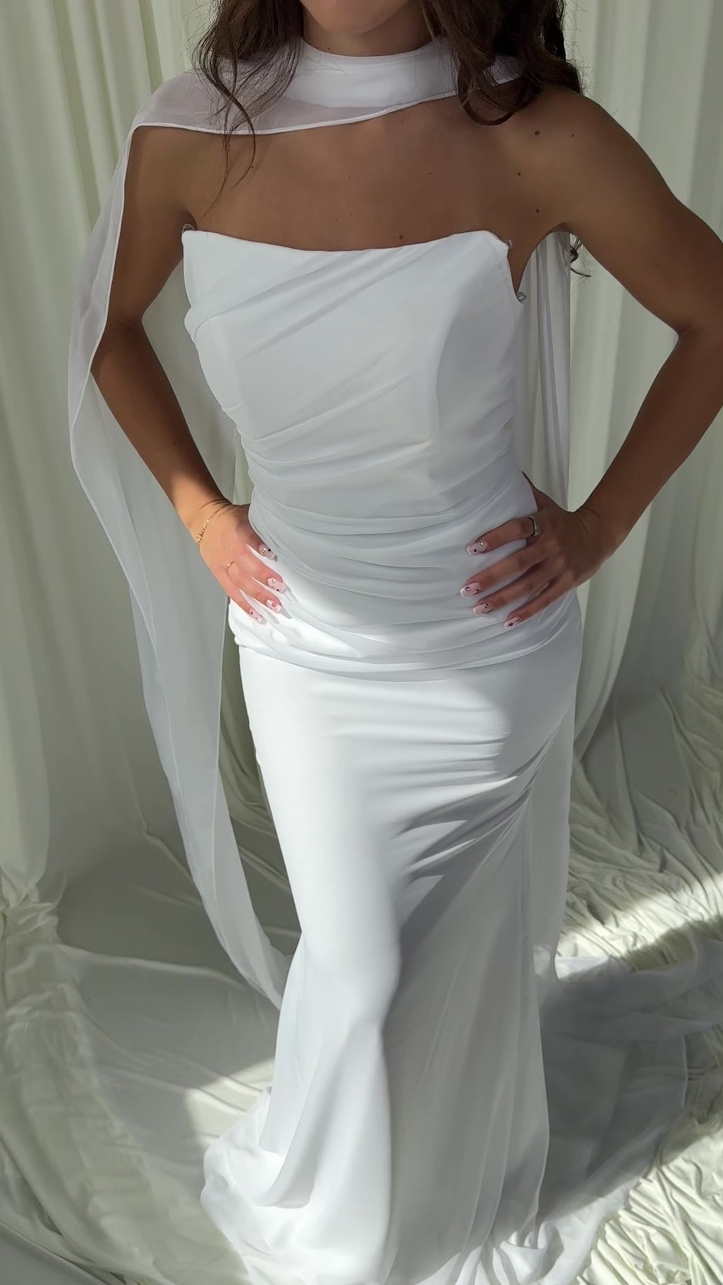 Robe de mariée Hilona portée et en mouvement