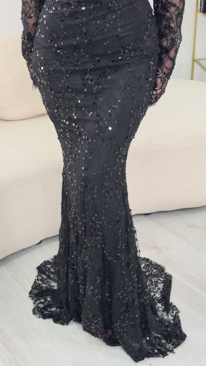 Robe de soirée noire - Nora