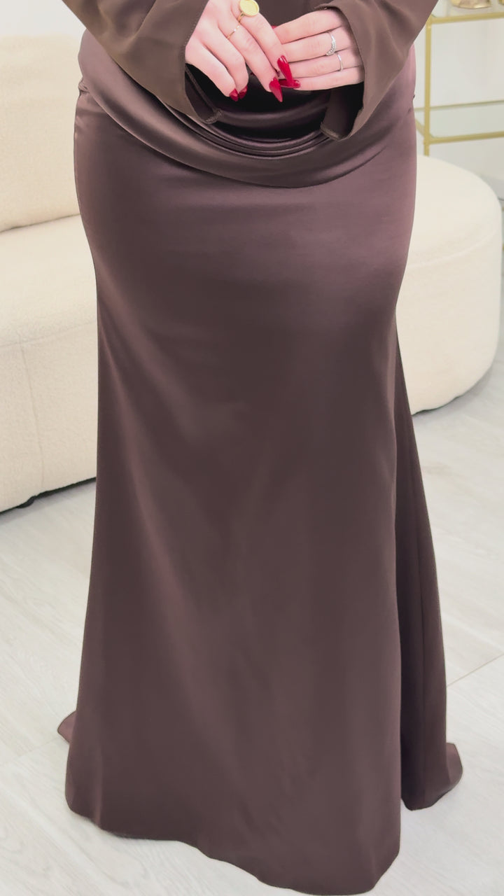 Vestido de noche marrón - Melisa