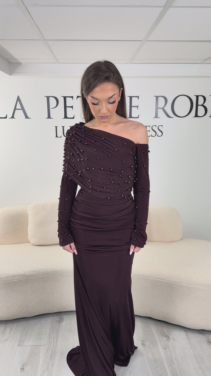 Abito da sera marrone - Iris