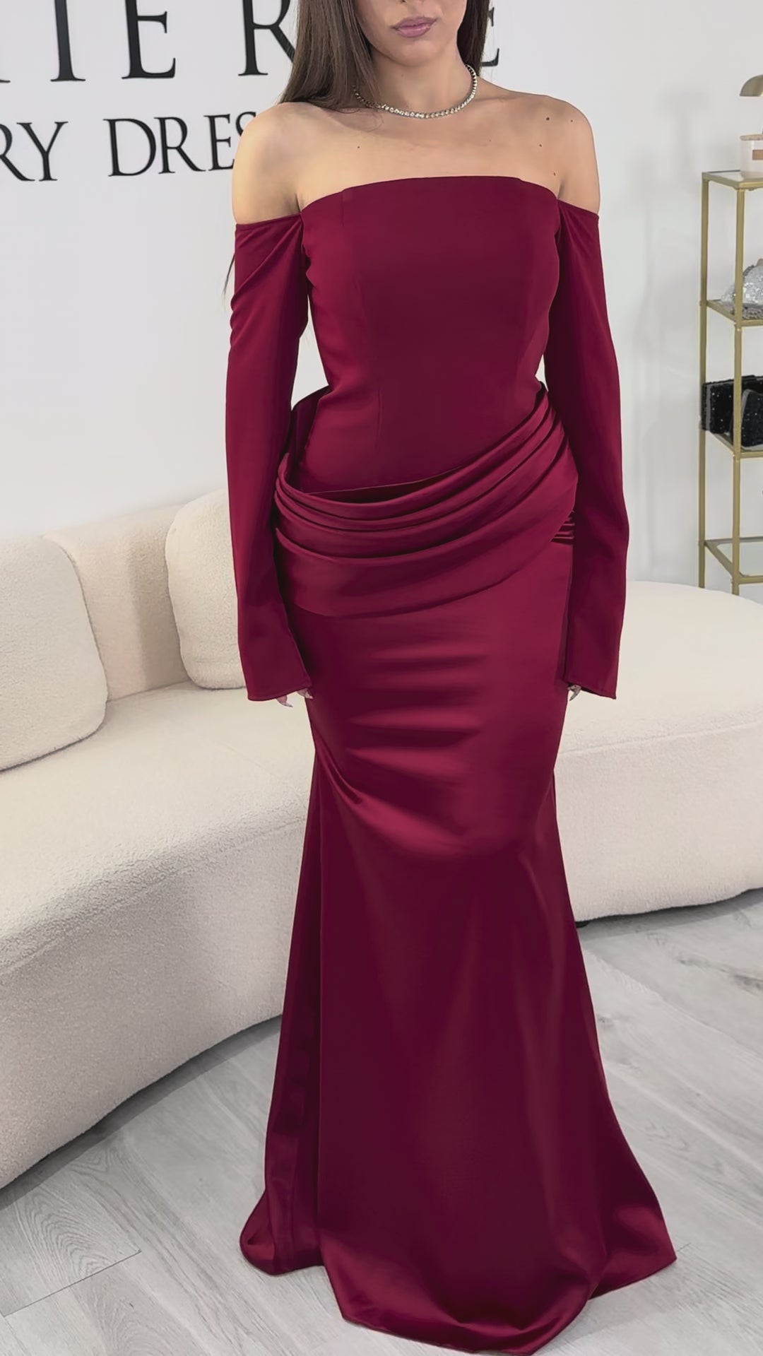 Burgunderrotes Abendkleid - Kamila