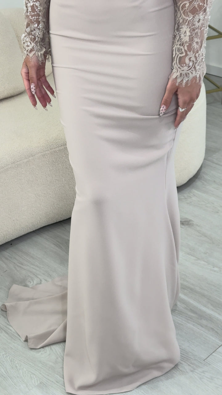 Robe de soirée beige - Alba